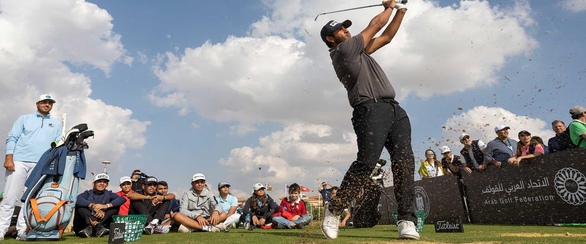 Youngsters learn from the best as Koepka and Issa take part in special clinic